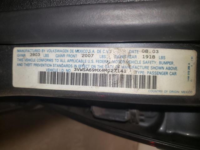 Photo 10 from auction – 2004 VOLKSWAGEN JETTA GLS with VIN 3VWSA69MX4M027141