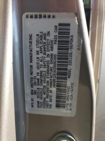 Photo 10 from auction – 2002 TOYOTA COROLLA CE with VIN 1NXBR12E32Z606395