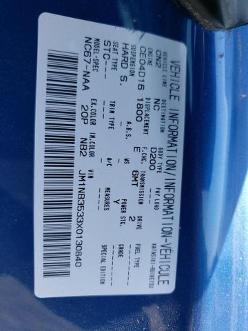 Photo 10 from auction – 1999 MAZDA MIATA with VIN JM1NB3533X0130840