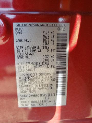 Photo 10 from auction – 2015 NISSAN ROGUE S with VIN 5N1AT2MV6FC895011