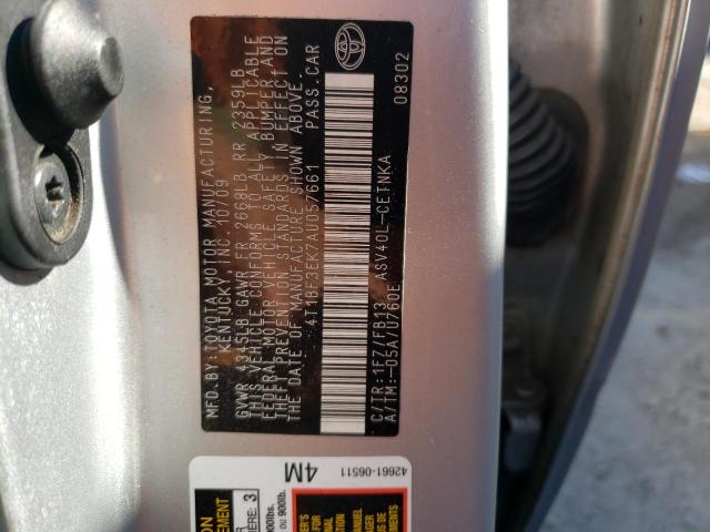 Photo 10 from auction – 2010 TOYOTA CAMRY BASE with VIN 4T1BF3EK7AU057661
