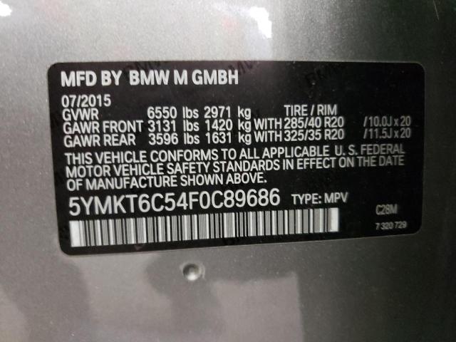 Photo 10 from auction – 2015 BMW X5 M with VIN 5YMKT6C54F0C89686
