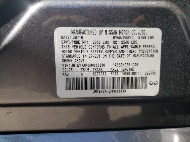 Photo 10 from auction – 2017 INFINITI Q50 PREMIU with VIN JN1EV7AR3HM833330