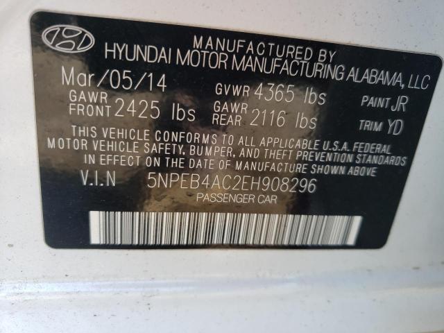 Photo 10 from auction – 2014 HYUNDAI SONATA GLS with VIN 5NPEB4AC2EH908296