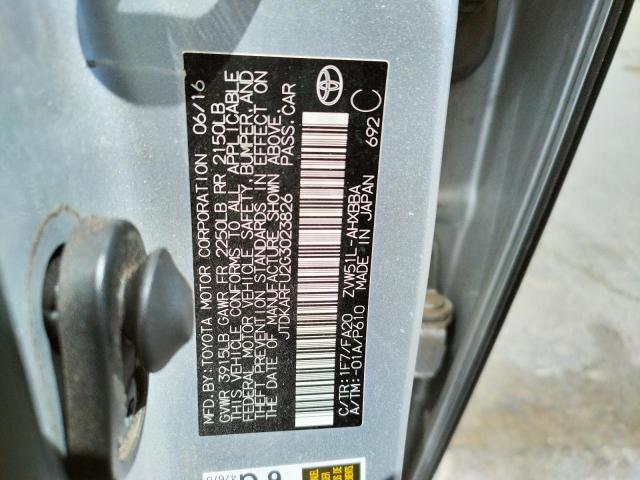 Photo 10 from auction – 2016 TOYOTA PRIUS with VIN JTDKARFU2G3023826