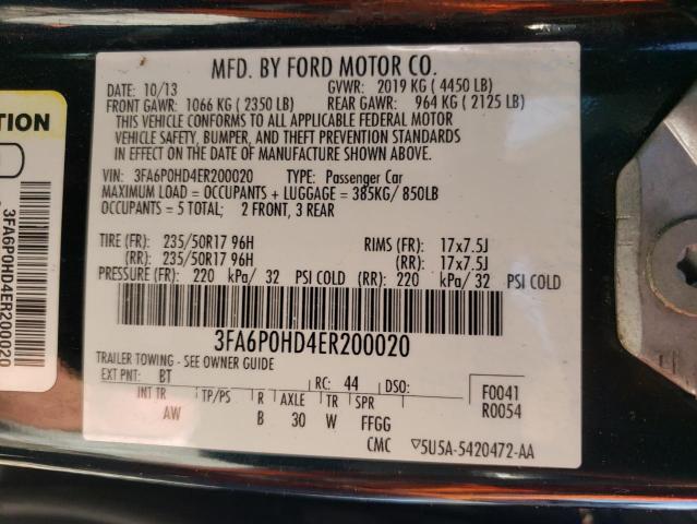 Zdjęcie 10 z aukcji – 2014 FORD FUSION SE z VIN 3FA6P0HD4ER200020