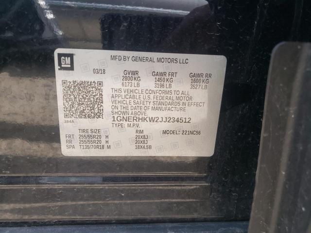 Photo 10 from auction – 2018 CHEVROLET TRAVERSE L with VIN 1GNERHKW2JJ234512