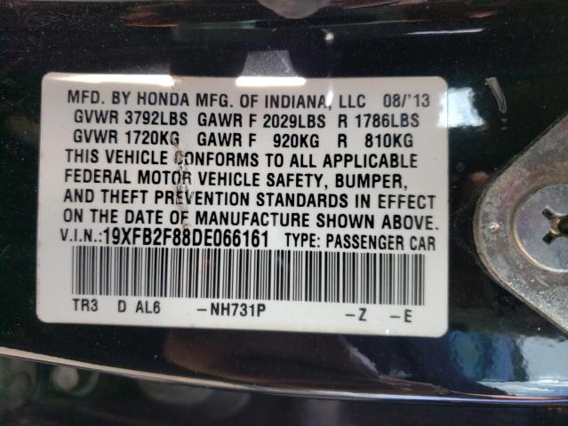 Photo 10 from auction – 2013 HONDA CIVIC EX with VIN 19XFB2F88DE066161