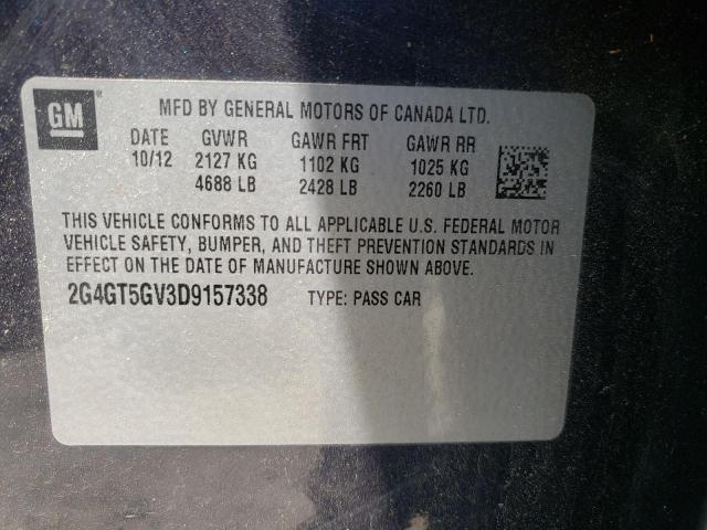 Photo 10 from auction – 2013 BUICK REGAL PREM with VIN 2G4GT5GV3D9157338