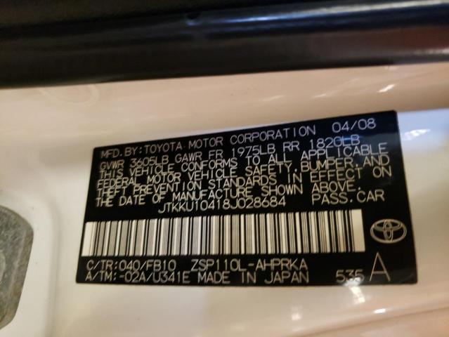 Photo 10 from auction – 2008 TOYOTA SCION XD with VIN JTKKU10418J028684