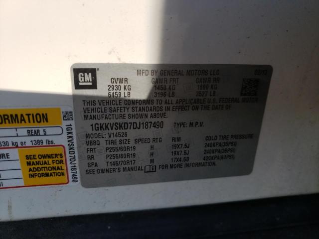 Photo 10 from auction – 2013 GMC ACADIA SLT with VIN 1GKKVSKD7DJ187490