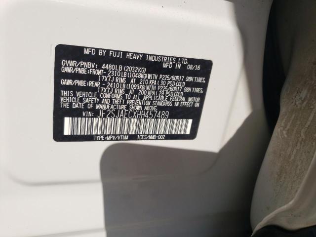 Photo 10 from auction – 2017 SUBARU FORESTER 2 with VIN JF2SJAECXHH457489