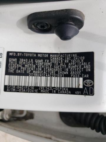 Photo 10 from auction – 2010 TOYOTA COROLLA BA with VIN 2T1BU4EE4AC201691