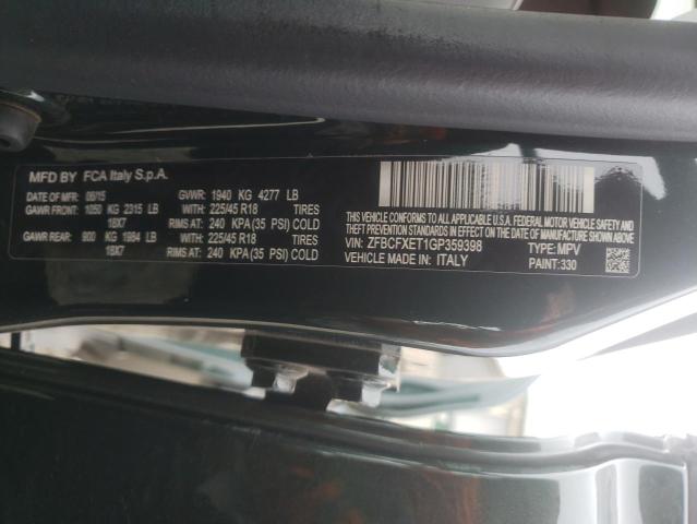 Photo 10 from auction – 2016 FIAT 500X TREKK with VIN ZFBCFXET1GP359398