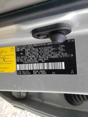 Photo 10 from auction – 2004 LEXUS RX 330 with VIN 2T2HA31U14C034068