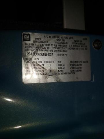 Photo 10 from auction – 2008 PONTIAC TORRENT with VIN 2CKDL43F386294537