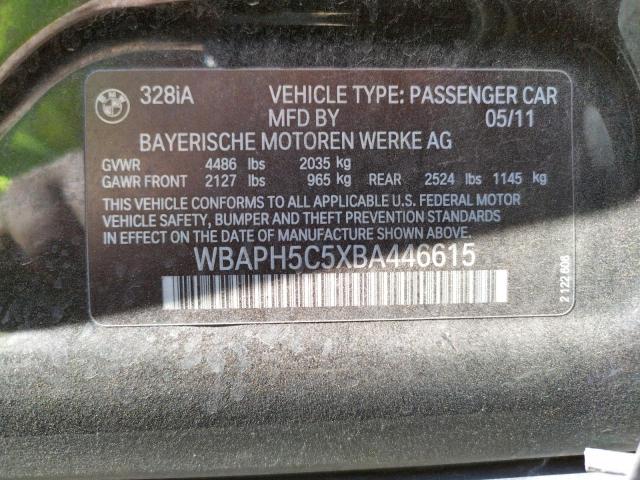 Photo 10 from auction – 2011 BMW 328 I SULE with VIN WBAPH5C5XBA446615