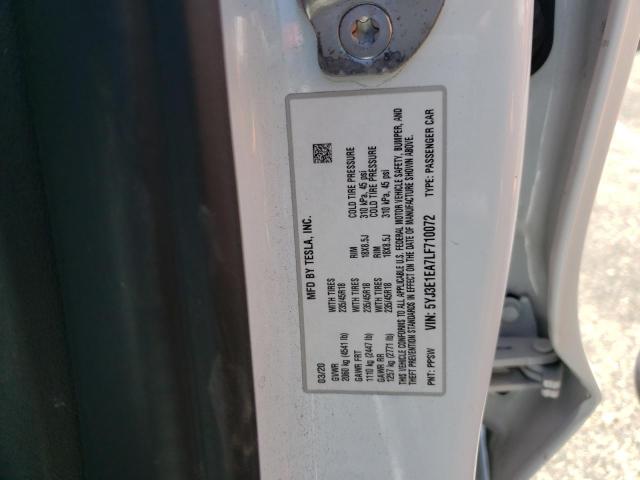 Photo 10 from auction – 2020 TESLA MODEL 3 with VIN 5YJ3E1EA7LF710072