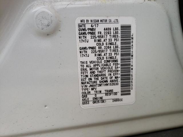 Photo 10 from auction – 2017 NISSAN ROGUE S with VIN JN8AT2MT1HW153530