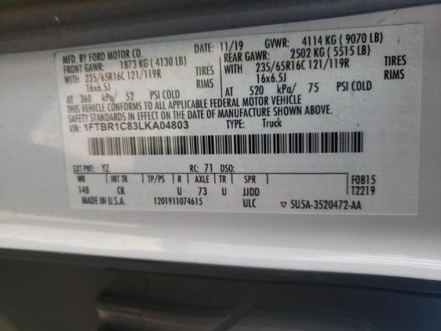 Photo 10 from auction – 2020 FORD TRANSIT T- with VIN 1FTBR1C83LKA04803