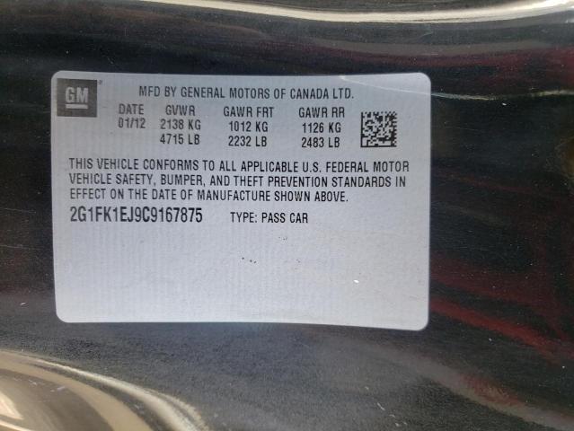 Photo 10 from auction – 2012 CHEVROLET CAMARO 2SS with VIN 2G1FK1EJ9C9167875