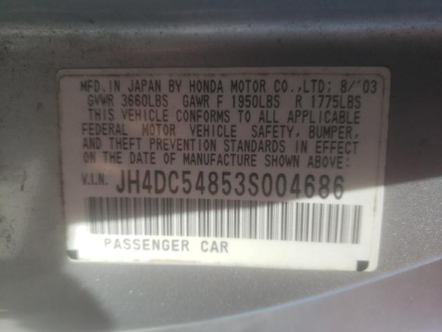 Zdjęcie 10 z aukcji – 2003 ACURA RSX z VIN JH4DC54853S004686
