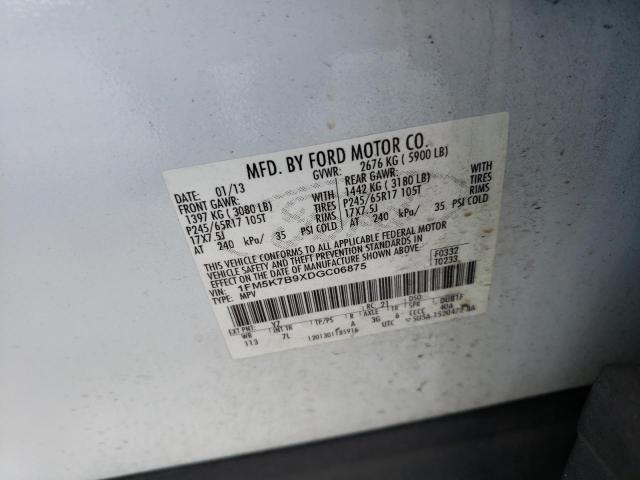 Photo 10 from auction – 2013 FORD EXPLORER with VIN 1FM5K7B9XDGC06875
