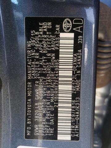 Photo 10 from auction – 2015 TOYOTA COROLLA L with VIN 2T1BURHE7FC449885