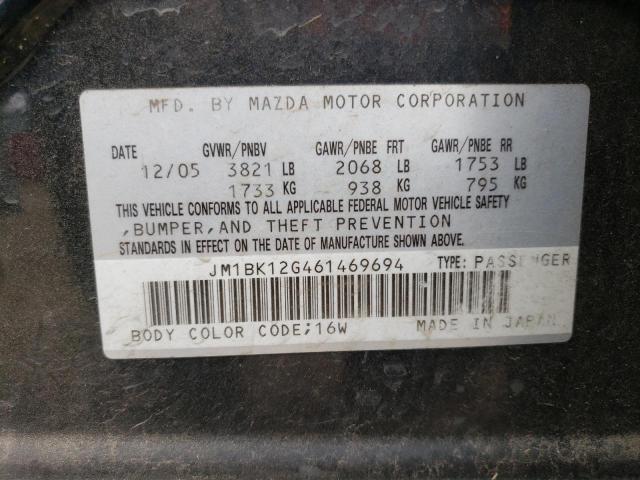 Photo 10 from auction – 2006 MAZDA 3 I with VIN JM1BK12G461469694