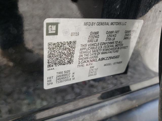 Photo 10 from auction – 2019 GMC ACADIA SLE with VIN 1GKKNKLA8KZ294583