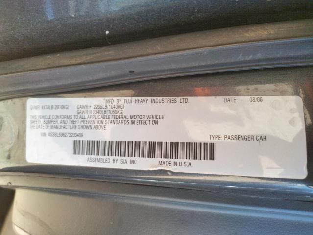 Photo 10 from auction – 2007 SUBARU LEGACY 2.5 with VIN 4S3BL696273203409