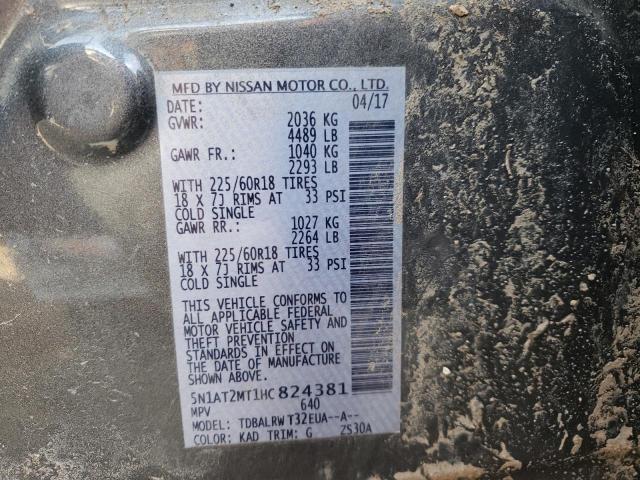 Photo 10 from auction – 2017 NISSAN ROGUE S with VIN 5N1AT2MT1HC824381
