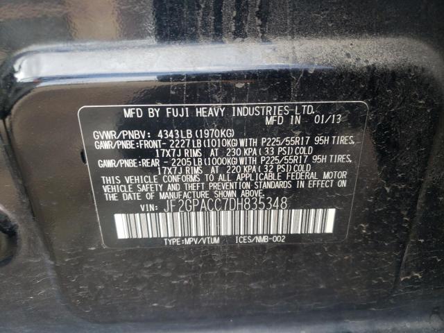 Photo 10 from auction – 2013 SUBARU XV CROSSTR with VIN JF2GPACC7DH835348