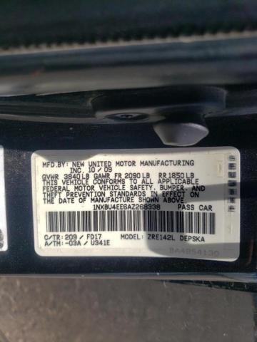 Photo 10 from auction – 2010 TOYOTA COROLLA BA with VIN 1NXBU4EE6AZ268338