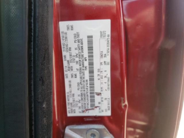 Photo 10 from auction – 2014 FORD ESCAPE SE with VIN 1FMCU0G97EUE21036