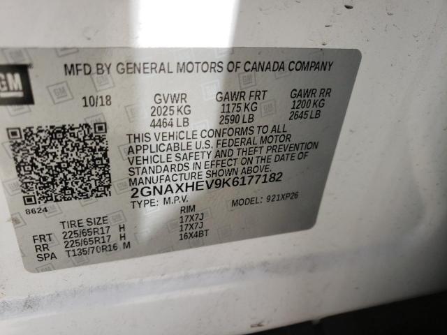 Photo 10 from auction – 2019 CHEVROLET EQUINOX LS with VIN 2GNAXHEV9K6177182