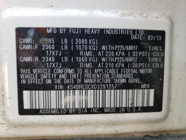 Photo 10 from auction – 2013 SUBARU OUTBACK 2. with VIN 4S4BRCSCXD3291257