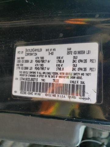 Photo 10 from auction – 2003 DODGE RAM 1500 S with VIN 1D7HA16K23J662715