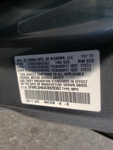 Photo 10 from auction – 2012 HONDA ODYSSEY EX with VIN 5FNRL5H64CB028362
