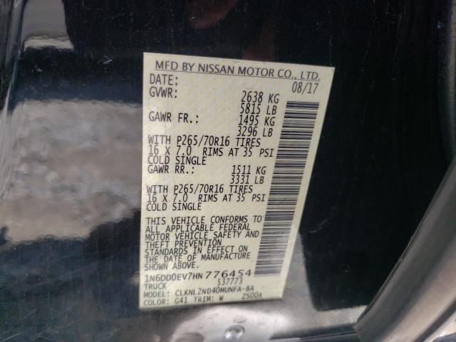 Photo 10 from auction – 2017 NISSAN FRONTIER S with VIN 1N6DD0EV7HN776454