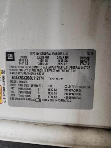 Photo 10 from auction – 2013 BUICK ENCLAVE with VIN 5GAKRCKD8DJ112174