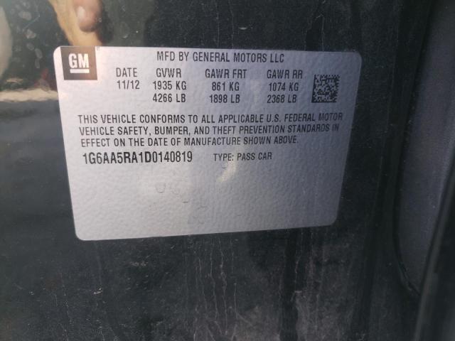 Photo 10 from auction – 2013 CADILLAC ATS with VIN 1G6AA5RA1D0140819