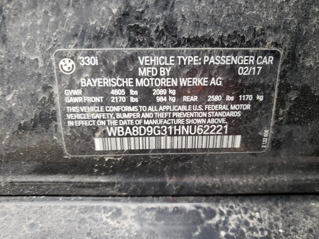 Photo 10 from auction – 2017 BMW 330 XI with VIN WBA8D9G31HNU62221