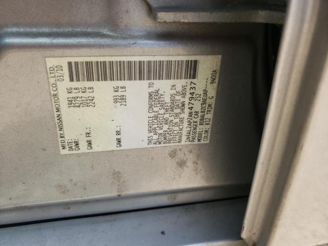 Photo 10 from auction – 2010 NISSAN ALTIMA BAS with VIN 1N4AL2AP2AN479437
