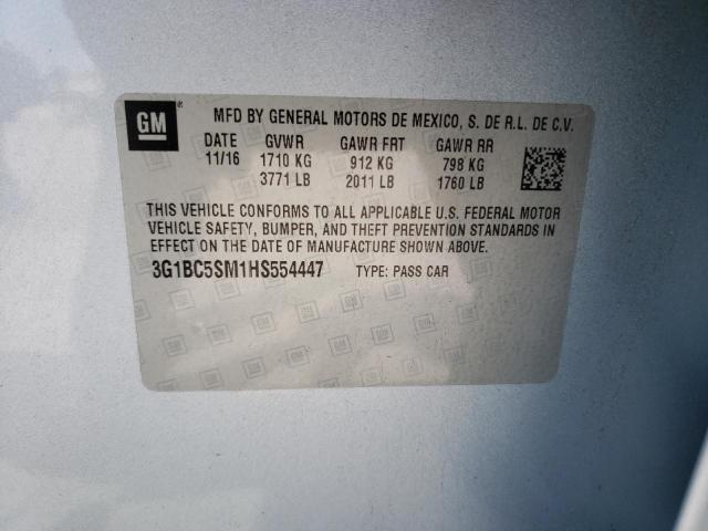 Photo 10 from auction – 2017 CHEVROLET CRUZE LS with VIN 3G1BC5SM1HS554447