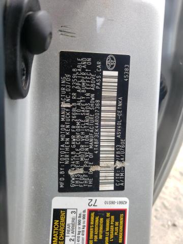 Photo 10 from auction – 2010 TOYOTA CAMRY BASE with VIN 4T4BF3EK4AR007368