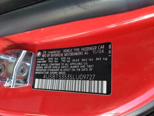 Photo 10 from auction – 2005 BMW Z4 3.0 with VIN 4USBT53535LU09727