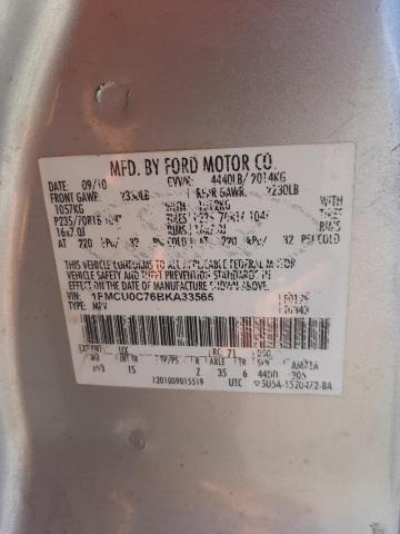 Photo 10 from auction – 2011 FORD ESCAPE XLS with VIN 1FMCU0C76BKA33565
