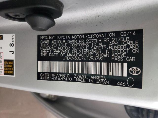 Photo 10 from auction – 2014 TOYOTA PRIUS with VIN JTDKN3DU7E1793792