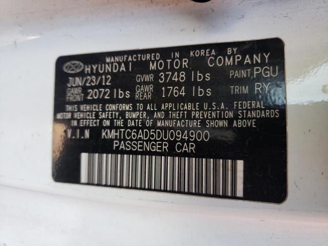 Photo 10 from auction – 2013 HYUNDAI VELOSTER with VIN KMHTC6AD5DU094900